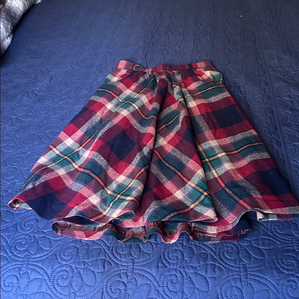 Colorful Plaid A-Line Skirt